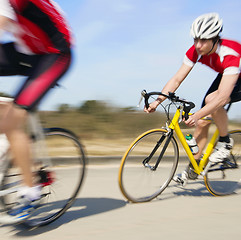 Image showing Cyclists in pursuit