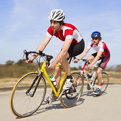 Image showing Sprinting cyclists
