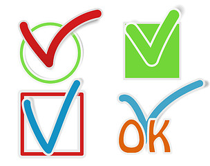 Image showing Check mark stickers