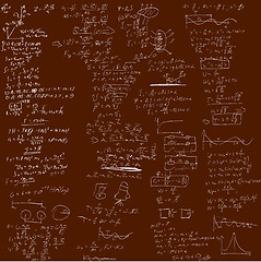 Image showing The vector background with physical formulas