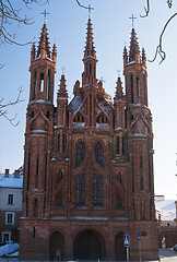Image showing Church os St. Anne in Vilnius