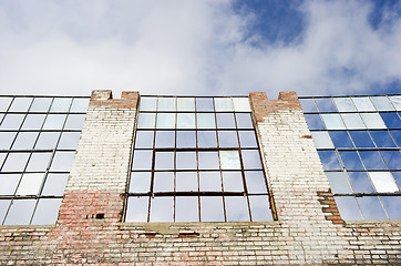 Image showing Deteriorating old building with sky