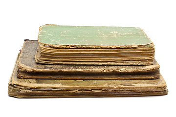 Image showing Antique old books on white