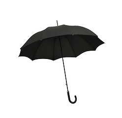 Image showing Black umbrella on white background