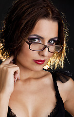 Image showing portrait of beautiful girl in glasses