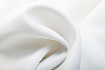 Image showing Majestic white silk textile background