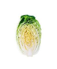 Image showing Halved chinese cabbage, clean crossection