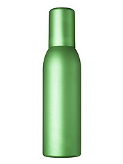 Image showing Render of a metallic spray bottle over white