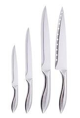 Image showing Set of knifes isolated on white