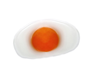 Image showing Egg yolk on a white background