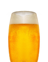 Image showing Cold glass of beer close up