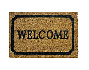 Image showing A new welcome doormat isolated