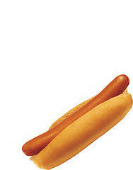 Image showing A hot dog and a bun