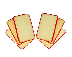 Image showing swiss cheese slices