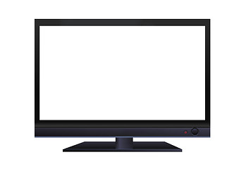 Image showing frontal view of widescreen lcd monitor isolated