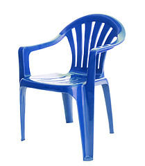 Image showing blue chair on white