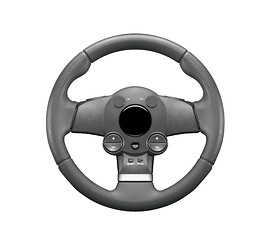 Image showing Steering wheel isolated