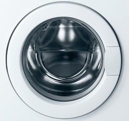 Image showing Close-up of washing machine door