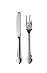 Image showing Fork and knife isolated