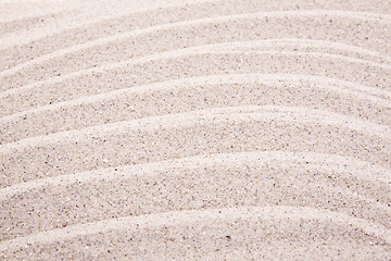 Image showing Abstract background of white sand ripples at the beach