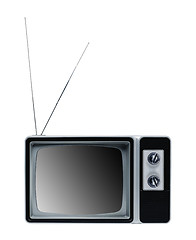 Image showing vintage tv isolated