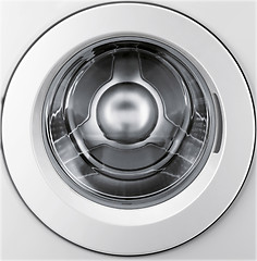 Image showing Close-up of washing machine door