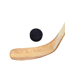 Image showing close up of an ice hockey stick