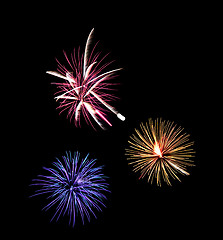 Image showing Colorful Fireworks