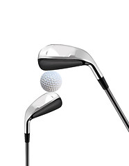 Image showing golf clubs