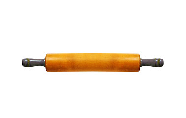 Image showing Vintage wooden rolling pin