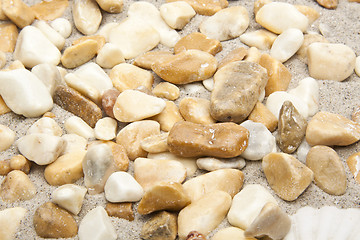 Image showing closeup of a pile of pebbles