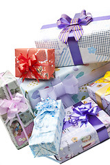 Image showing Colorful gifts box isolated