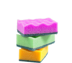 Image showing Sponge dish isolated on white