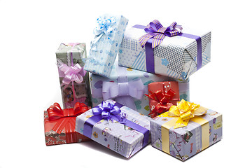 Image showing Colorful gifts box isolated