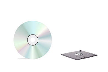 Image showing floppy disk and cd