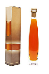 Image showing Exclusive bottle of cognac with gift box