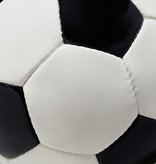 Image showing Leather soccer ball background or texture