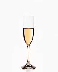 Image showing A glass of champagne, isolated on a white background.