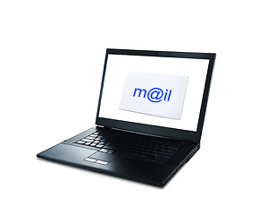 Image showing Laptop with mail envelope
