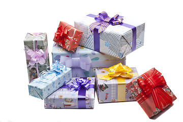 Image showing Colorful gifts box isolated