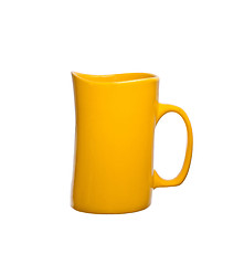 Image showing yellow cup object isolated on white background isolated