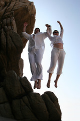 Image showing Cliff jumping