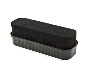 Image showing Black sponge for care of footwear