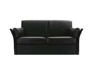 Image showing black sofa isolated on white