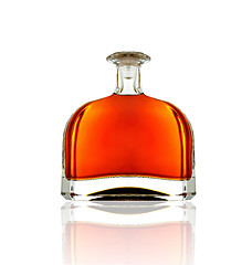 Image showing Cognac in bottle without labels