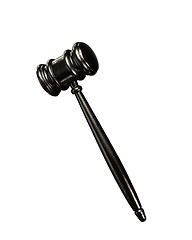 Image showing Wooden Gavel on White Background