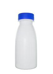 Image showing milk bottle with blue cap