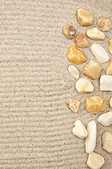 Image showing closeup of a pile of pebbles