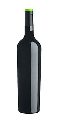 Image showing Red wine bottle isolated on white background