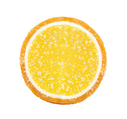 Image showing orange jelly in sugar